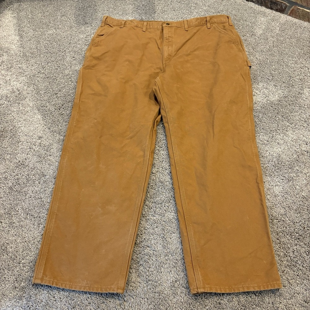 Carhartt mens size 46x32 Brown jeans flannel lined B111 BRN Loose Original Fit